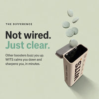 Not wired. Just clear. — open WITS tin with mints flying out