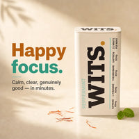 WITS peppermint focus mints tin — happy focus