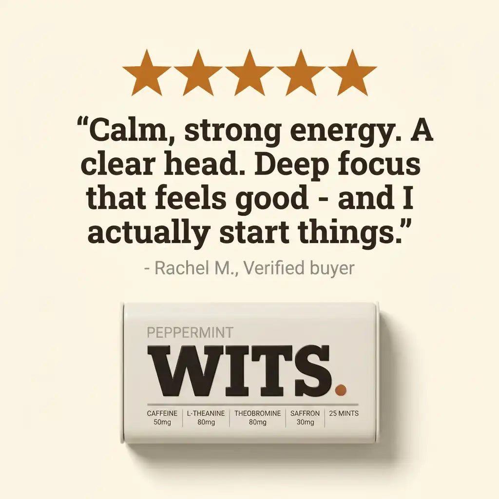 Five star review: calm strong energy, clear head, deep focus
